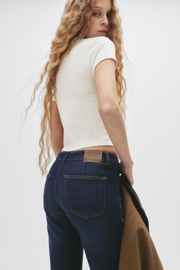 Zımbalı bootcut jean - 4