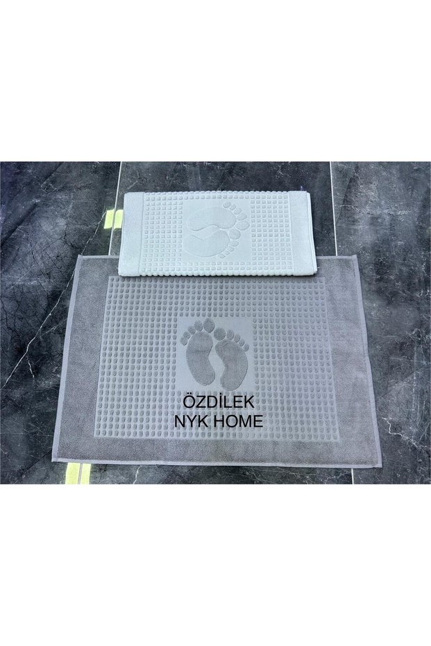 Özdilek Foot Towel 2 Pieces Size 50-70 All Colors Are Original Products Gray White
