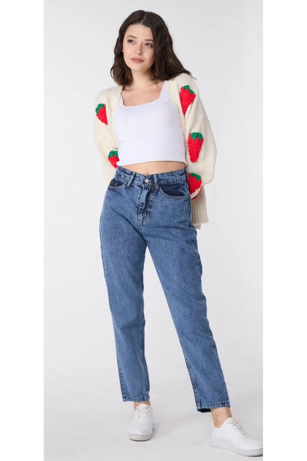 Women///New Season///Recovery/Recovery Effect///Lycra//Mom Jeans//Denim Pants