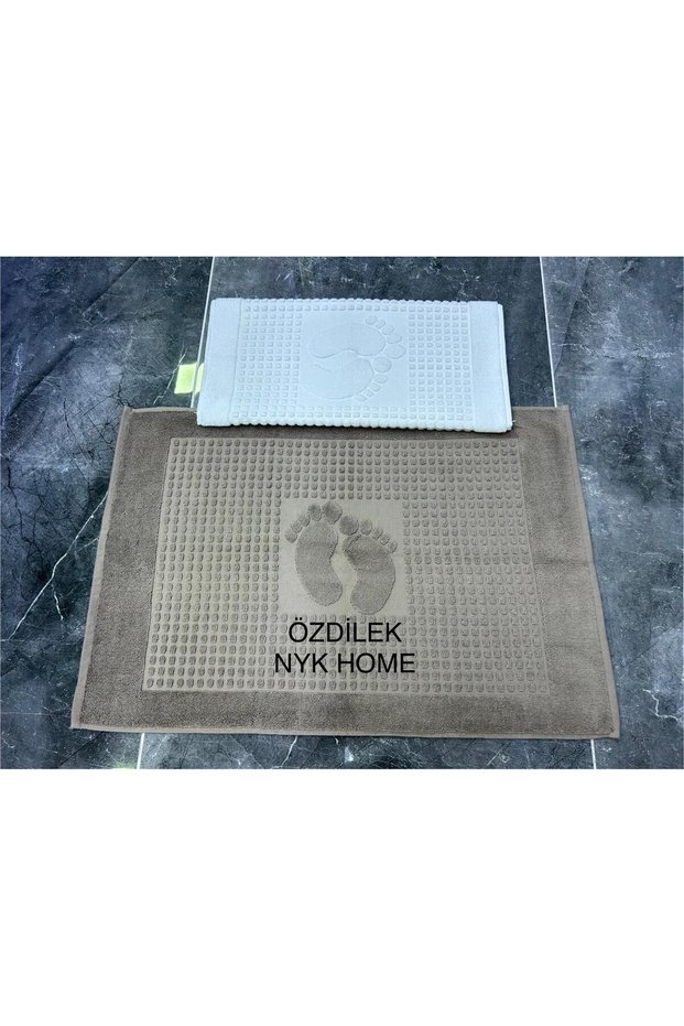 Özdilek Foot Towel 2 Pieces Size 50-70 All Colors Are Original Products Brown White
