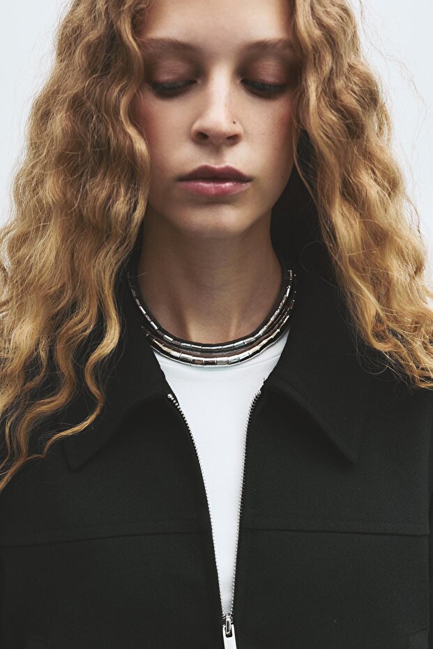 2’li metalik kolye seti - 4