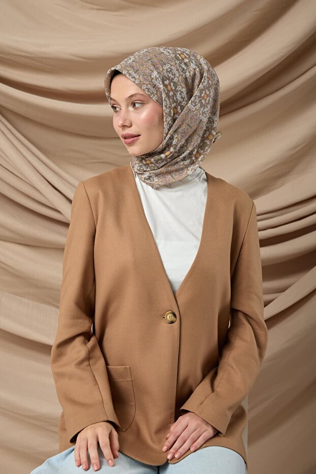 Mozaik Desen Soft Pamuk Eşarp - 2