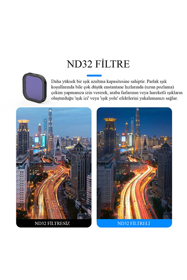 Go Pro Hero 13 İçin 4'lü Filtre Seti - CPL + ND8 + ND16 + ND32 - Model: S5-FLT-13-TGP - 6
