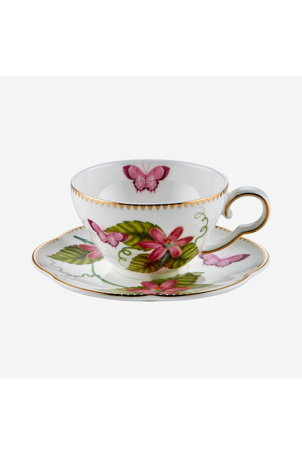 Laura Pembe Porselen Kahve Fincan Seti 80 Ml - 2