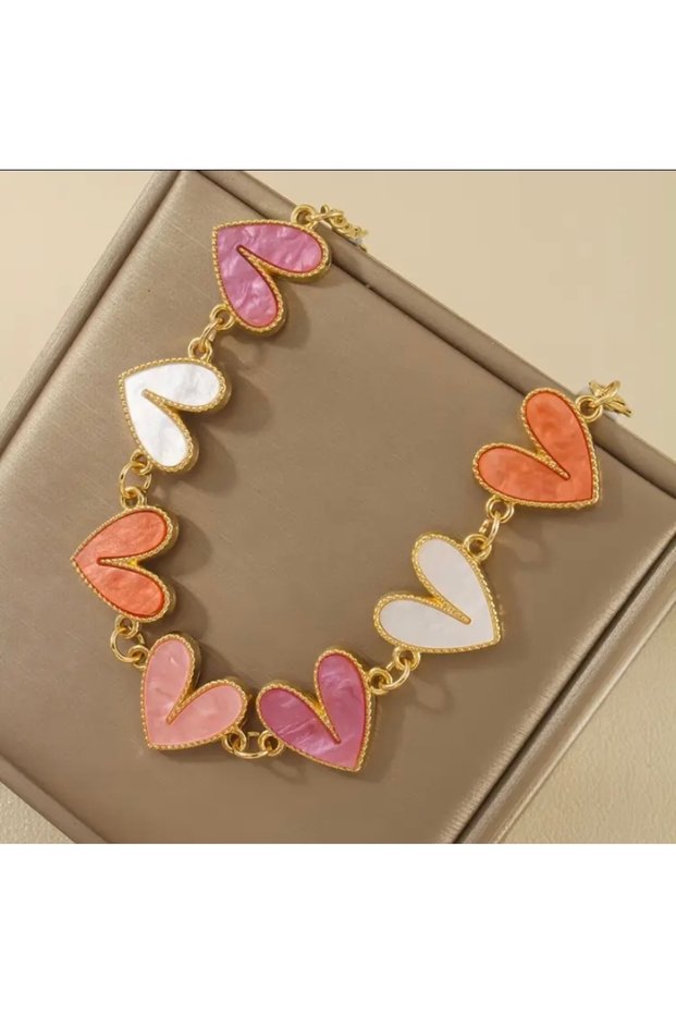 Hei Colorful Heart Cute Daily Wear Girls' Women's Bracelet