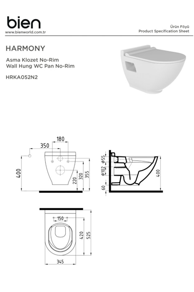Gömme Rezervuar Harmony Set - 3