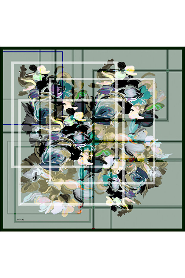 İpek Krep Saten Eşarp - 1