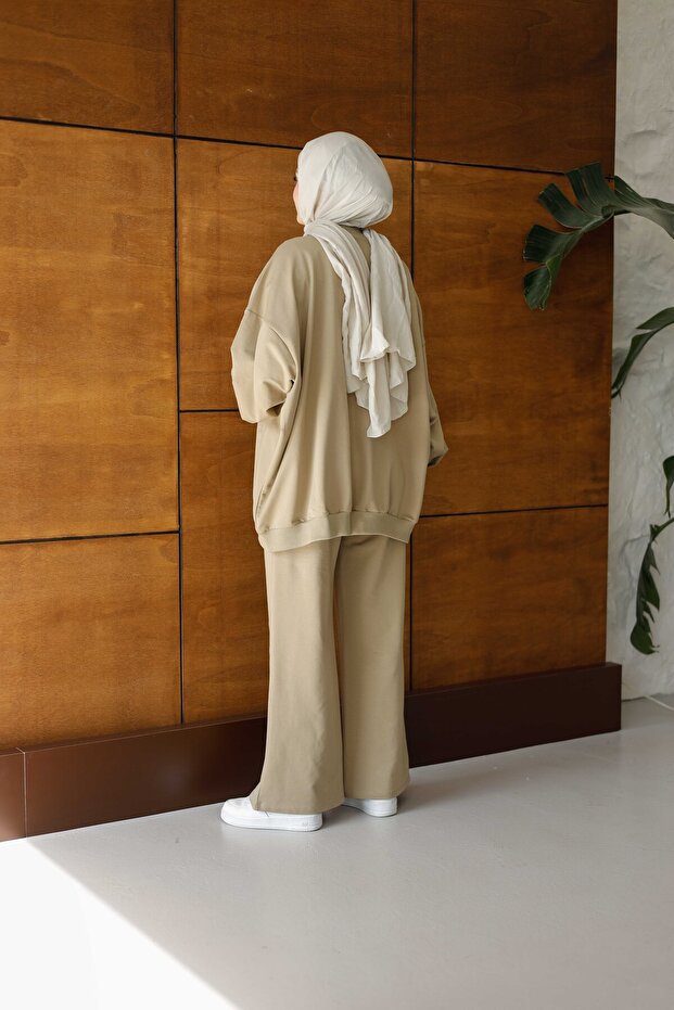 OVERSİZE PREMİUM EŞOFMAN TAKIM AÇIK HAKİ - 3