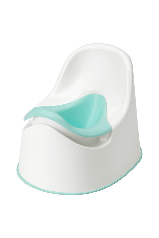 LOCKIG Children's potty, white/turquoise