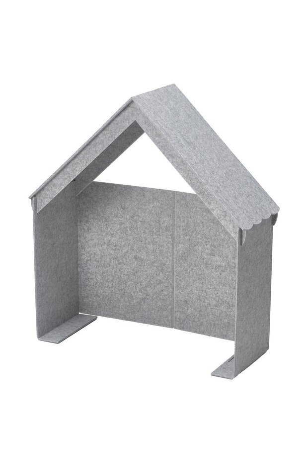 SLÄKT Bed accessory, house shaped/grey