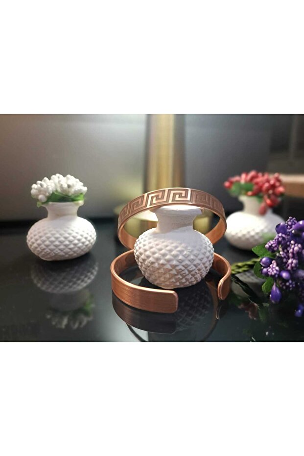 Pure Copper Bracelet All Natural Historical Motif1 Piece