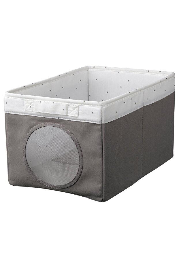 LEN Box, grey/dotted white, 25 x 37 x 22 cm