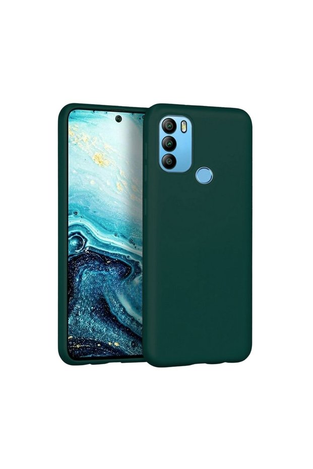 General Mobile Gm 21 Plus Compatible Silicone Case - Flexible Full Protection Pastel Color Cover - Green