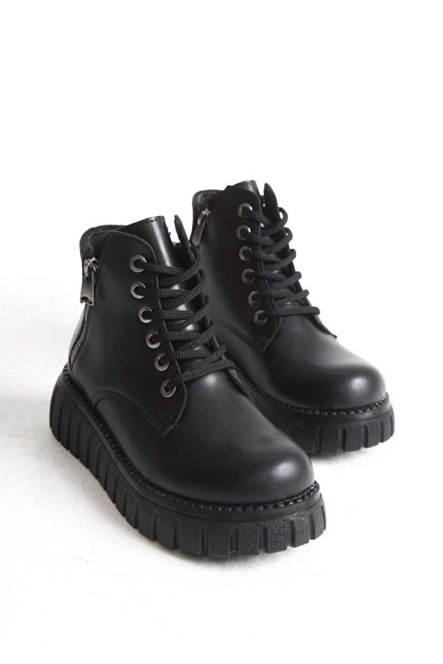 KADIN SİYAH YAKALI POLİ BOT - 4