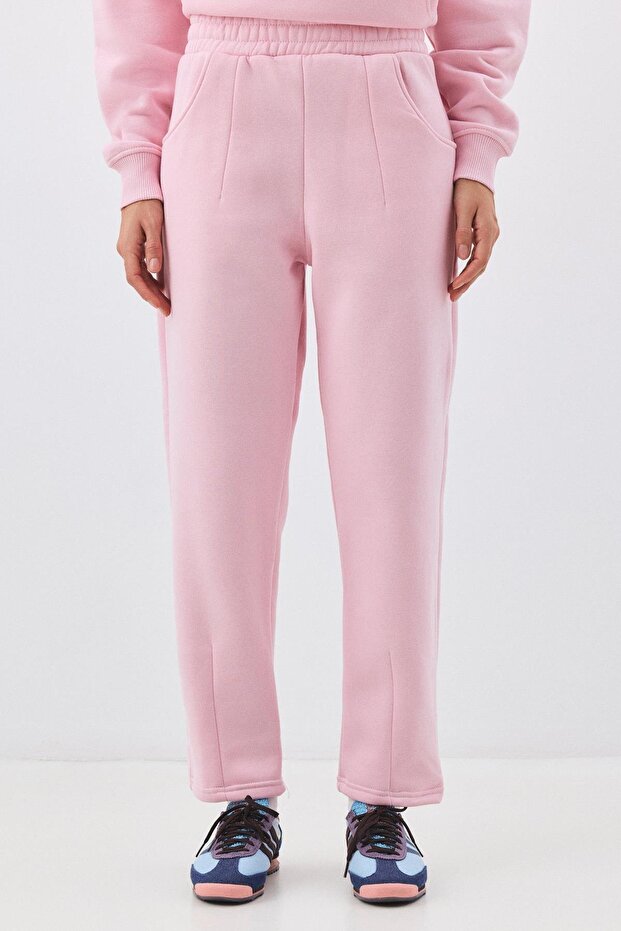 Women's Premium Pocket Detailed Sweatpants Pink 2033