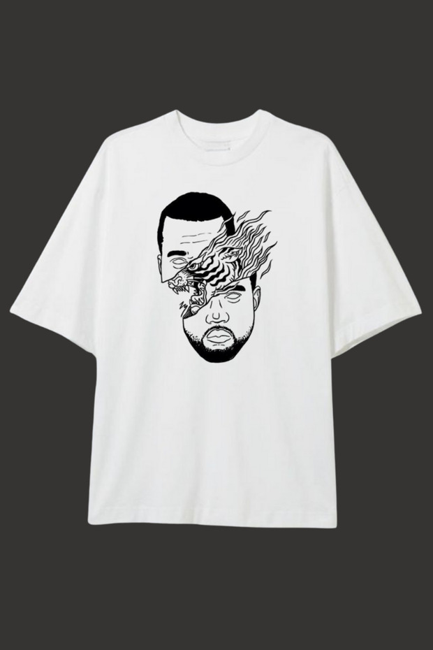 Kanye West Printed Oversize T-Shirt