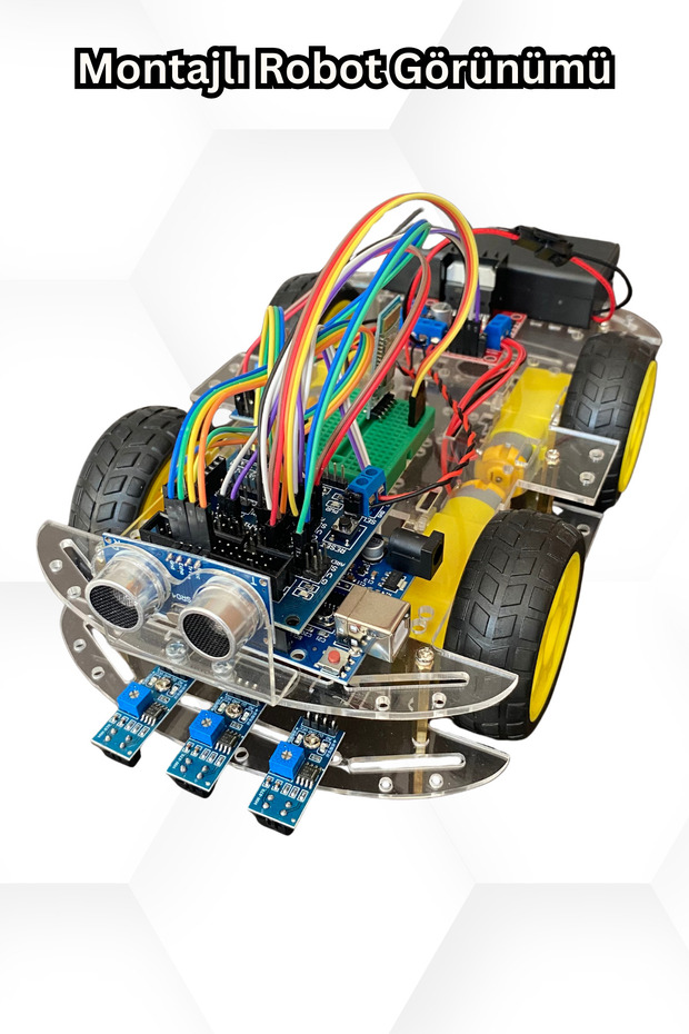 Arduino 4WD Robotik Araç Kiti - 4 Teker Robot Araba - BLE (E-Kitaplı ve Videolu) - 7