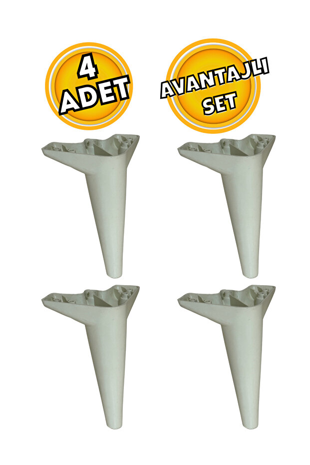 4Adet Zirve Lüks Mobilya Kanepe Koltuk Tv Ünitesi Berjer Yükseltici Ayağı 20Cm Sert Plastik - 1