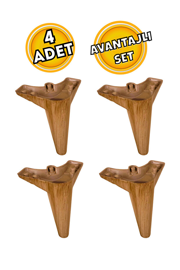 4Adet Zirve Lüks Mobilya Kanepe Koltuk Tv Ünitesi Baza Yükseltici Ayağı 15Cm Sert Plastik - 1