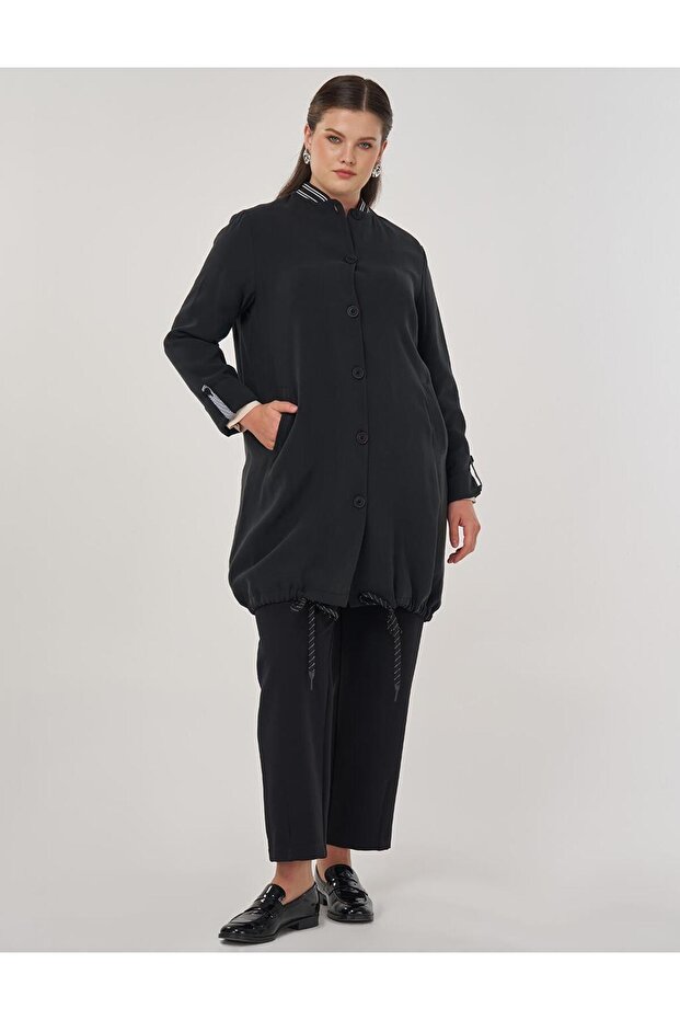 Bilekleri Katlanabilir Rayon Giy Çık Siyah - 2