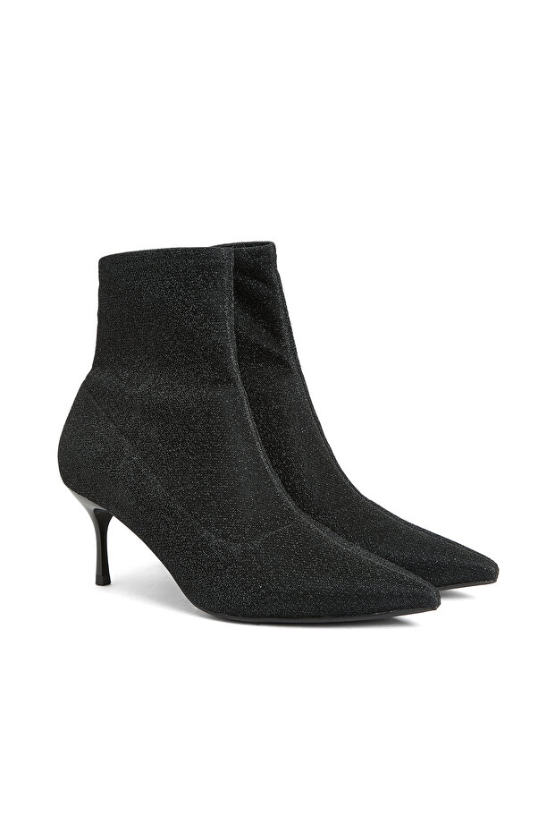 Siyah Kadın Desenli Bot - 2