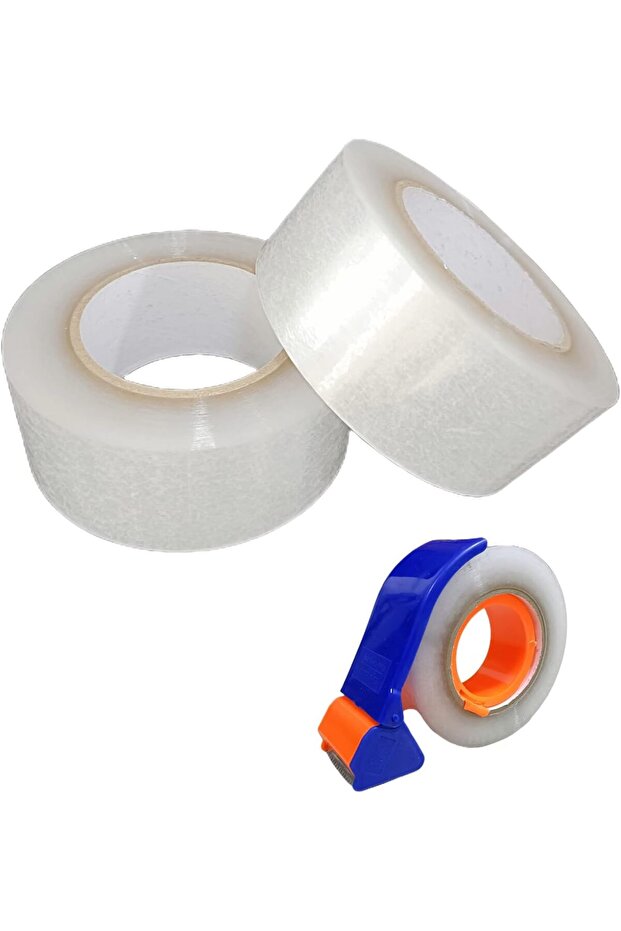 HULPPRE 2pack 180meters/Roll 2" x 196 Yards Heavy Duty Clear Packing Tape with Dispenser