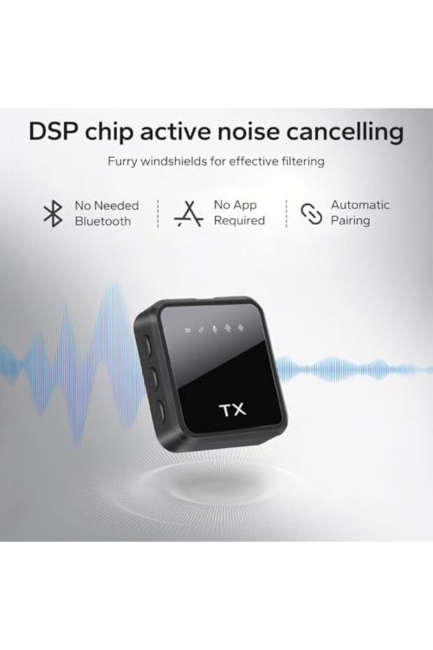 Mini Microphone, 3 in 1 Wireless Lavalier Microphone for iPhone/Android/Camera - 8