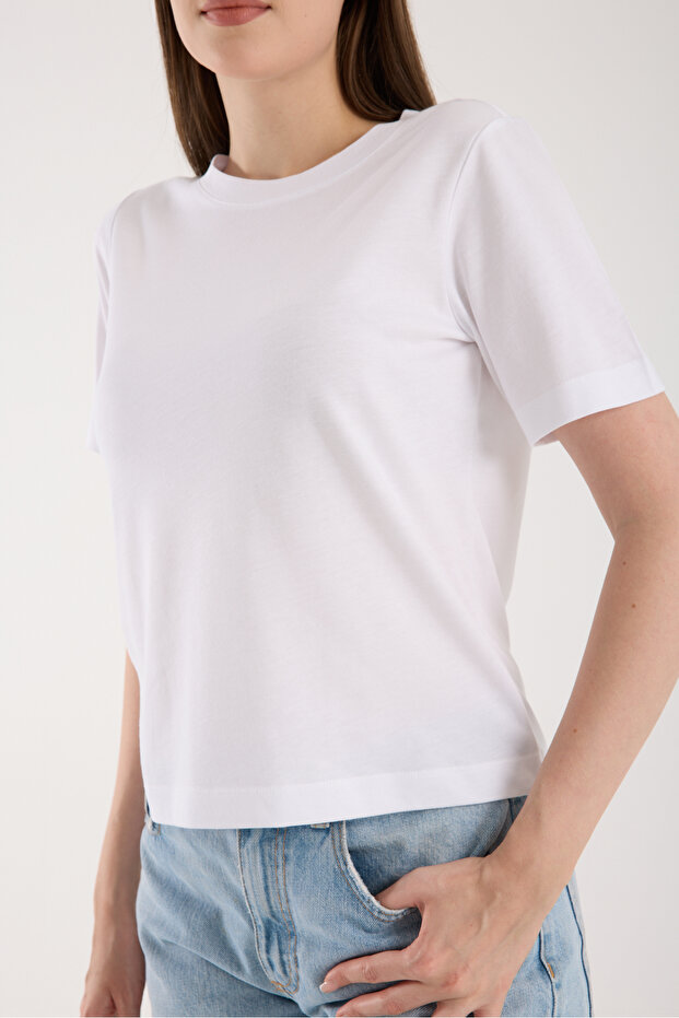 Beyaz Basic Ti̇şört - 1