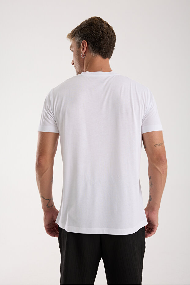 BEYAZ BASIC TİŞÖRT - 3