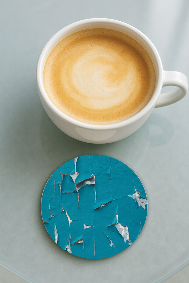 قاعدة كوب دائرية من البليكسي جلاس مع نمط مطبوع من أولد وول - 1