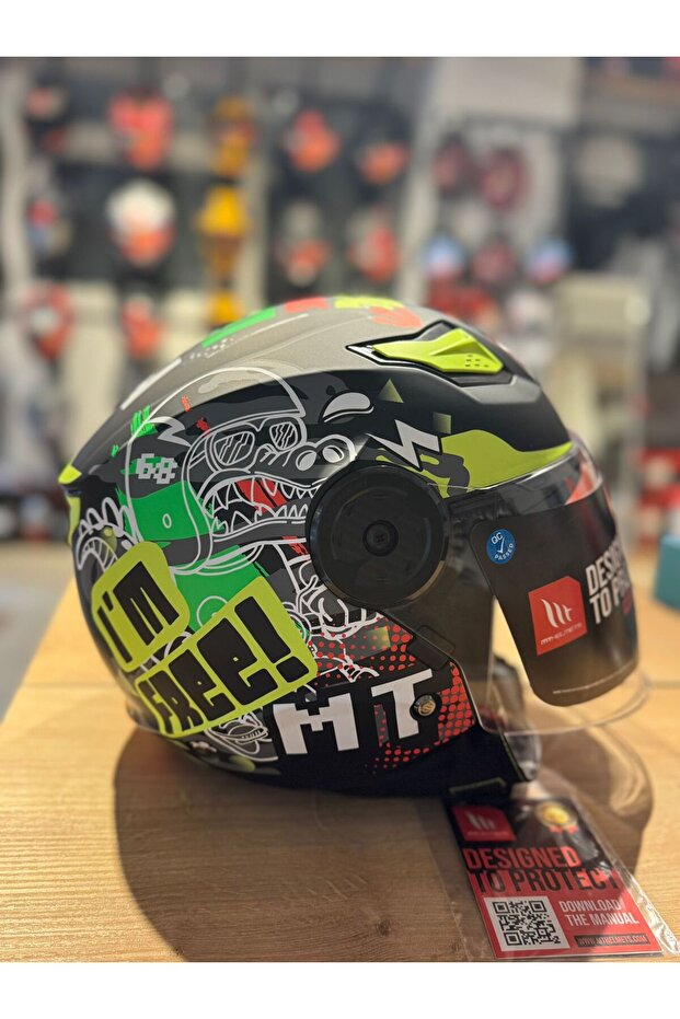 DİNO A1 MATT BLACK ÇOCUK KASKI - 7