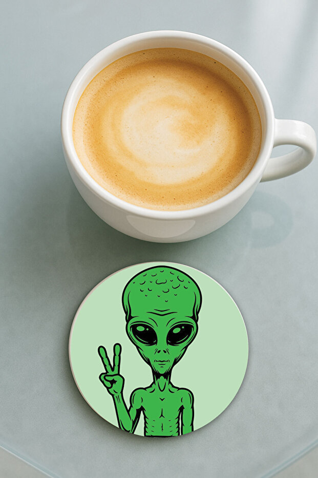 قاعدة كوب دائرية من البليكسي جلاس مع نمط مطبوع على شكل طبق طائر - 1