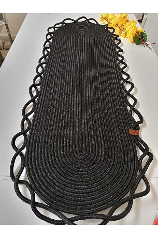 jüt hasır runner sunum dekor masa örtüsü - 3