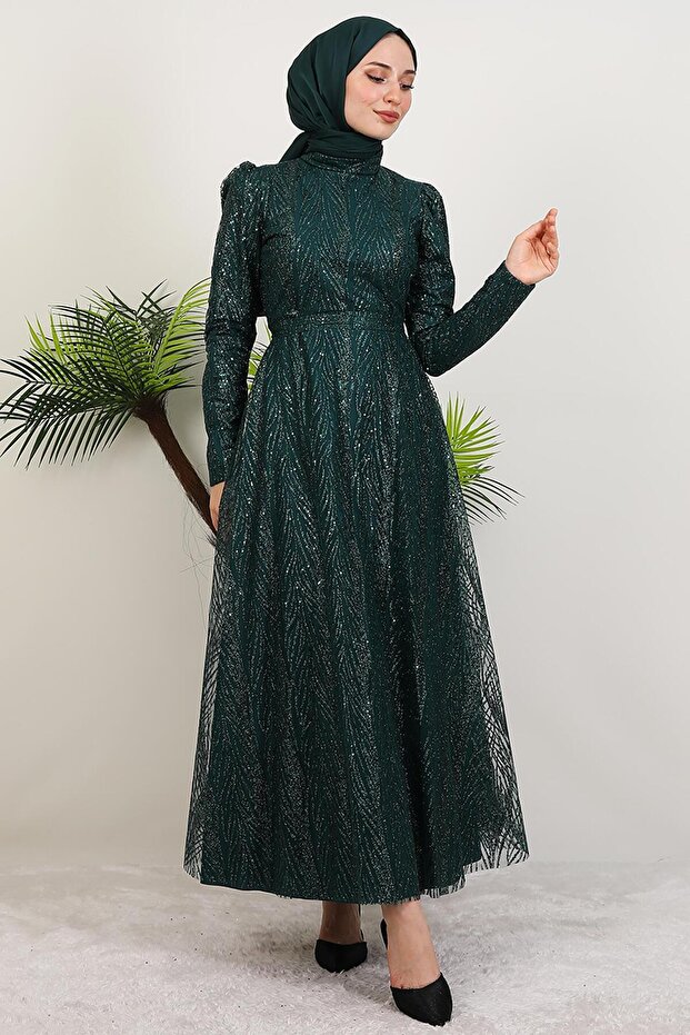 Selma Simli Abiye Zümrüt - 3