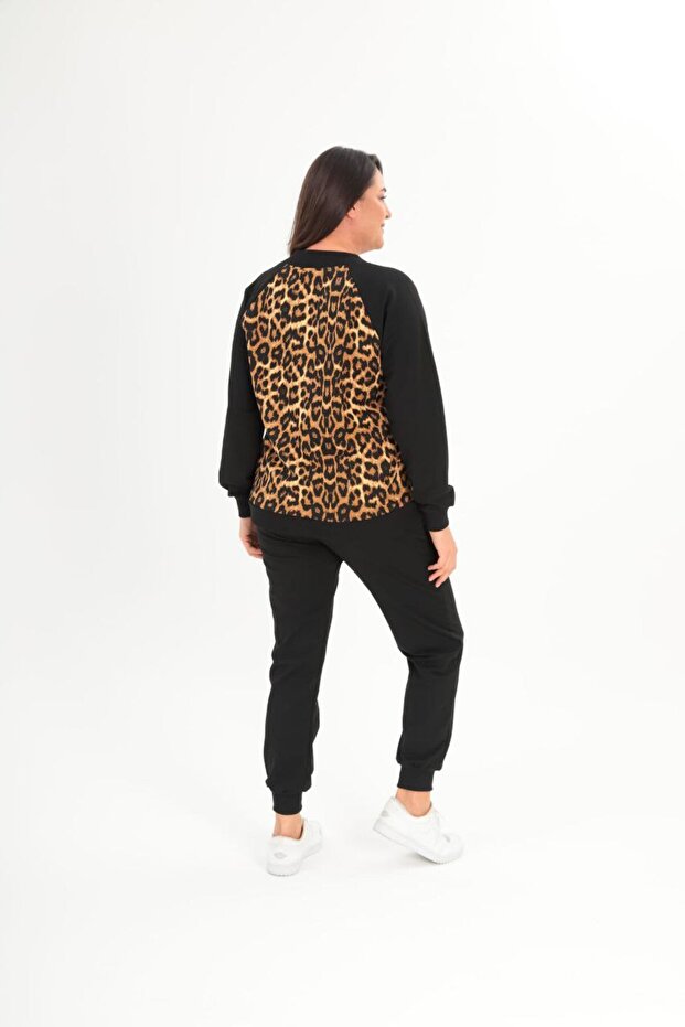 Leopard Pattern Combed Cotton Top and Bottom Set - 1