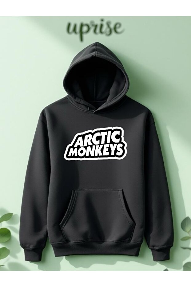 سويت شيرت من القطن المطبوع بطبعة Arctic Monkeys ذو 3 خيوط كبيرة الحجم