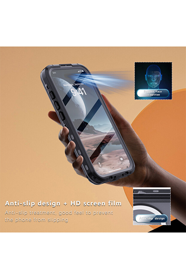 iPhone 16 Waterproof IP68 Case, Black - 5