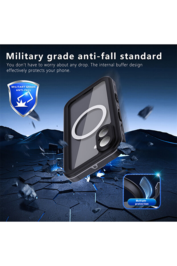 iPhone 16 Waterproof IP68 Case, Black - 2