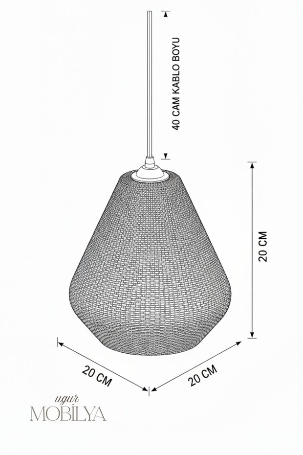 RATTAN OVAL SARKIT AVİZE - 2
