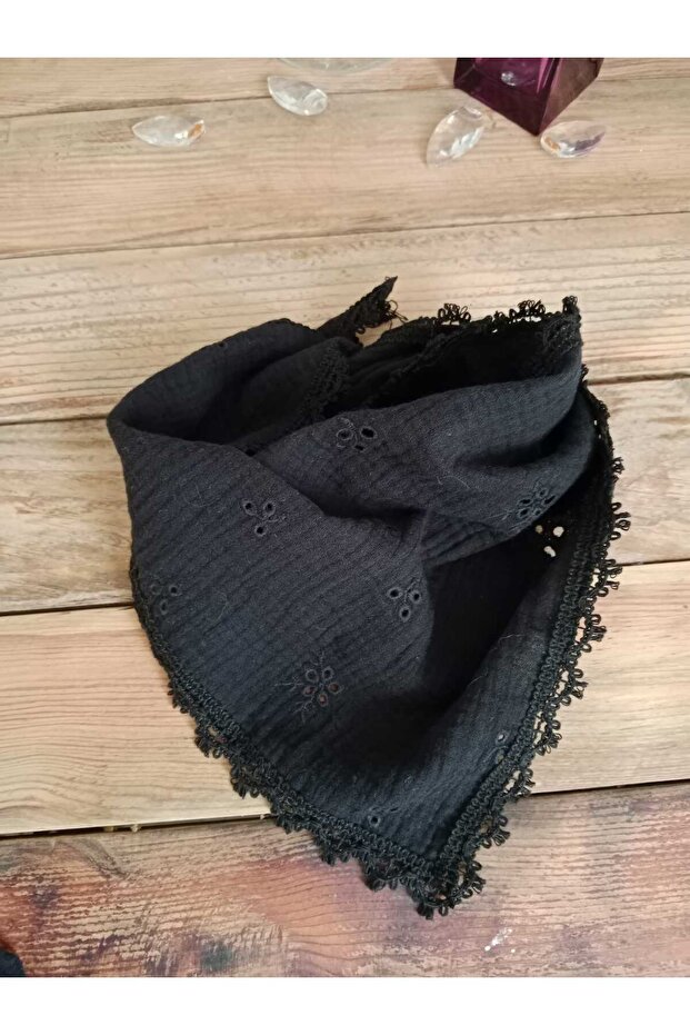Embroidered Muslin Fabric Children's Bandana | 60X30 cm | Soft and Breathable