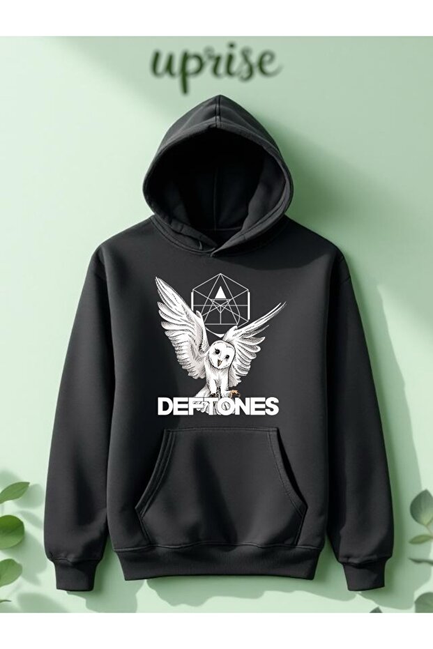 سويت شيرت كبير الحجم مطبوع عليه Deftones مصنوع من القطن بثلاث خيوط
