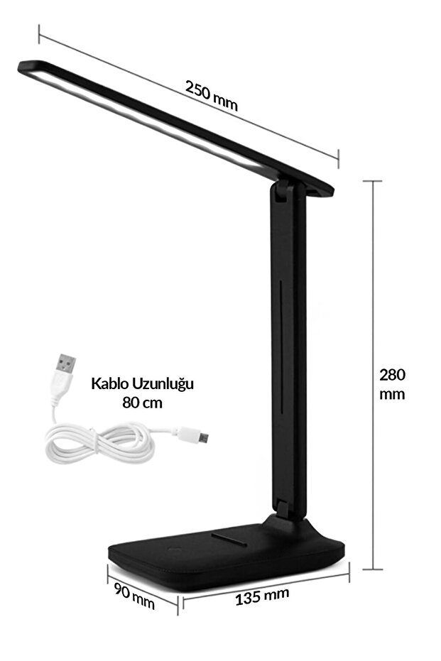 2li SET Şarjlı Masa Lambası + Kronometreli Öğrenci Saati MOD Ayarlı Ders Çalışma Okuma Lambası 7032S - 6