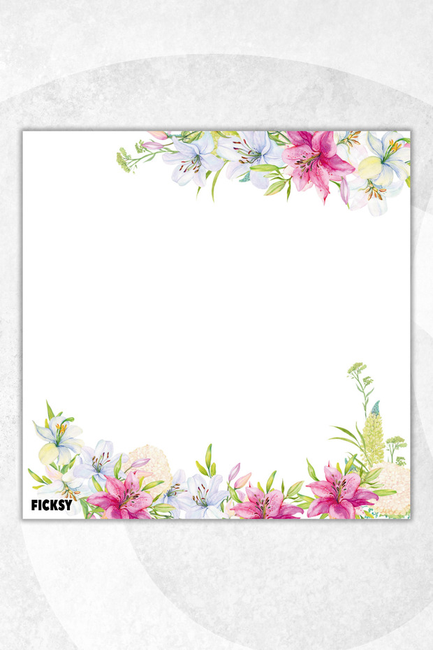 Flower Memo Pad - 9*9 cm Size - 50 Sheets - Notepad - Memopad - Note Paper - to Do List - Notebook - 1