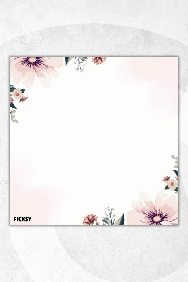 Flower Memo Pad - 9*9 cm Size - 50 Sheets - Notepad - Memopad - Note Paper - to Do List - Notebook - 1