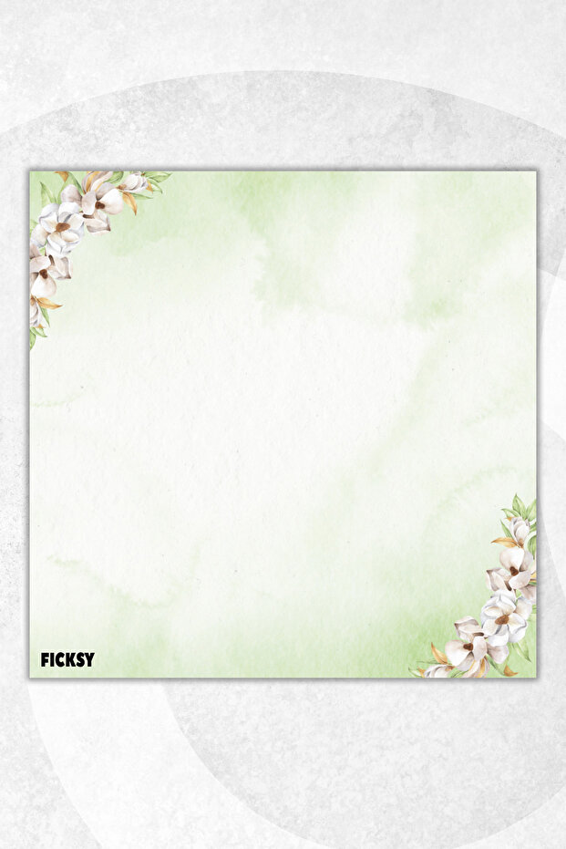 Flower Memo Pad - 9*9 cm Size - 50 Sheets - Notepad - Memopad - Note Paper - to Do List - Notebook - 1