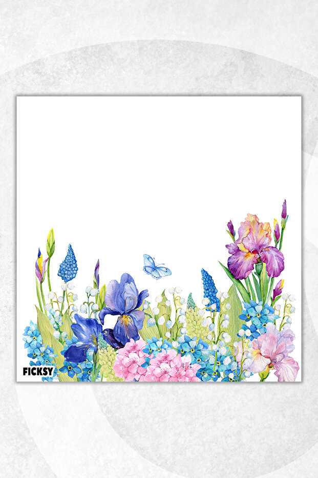 Flower Memo Pad - 9*9 cm Size - 50 Sheets - Notepad - Memopad - Note Paper - to Do List - Notebook - 1