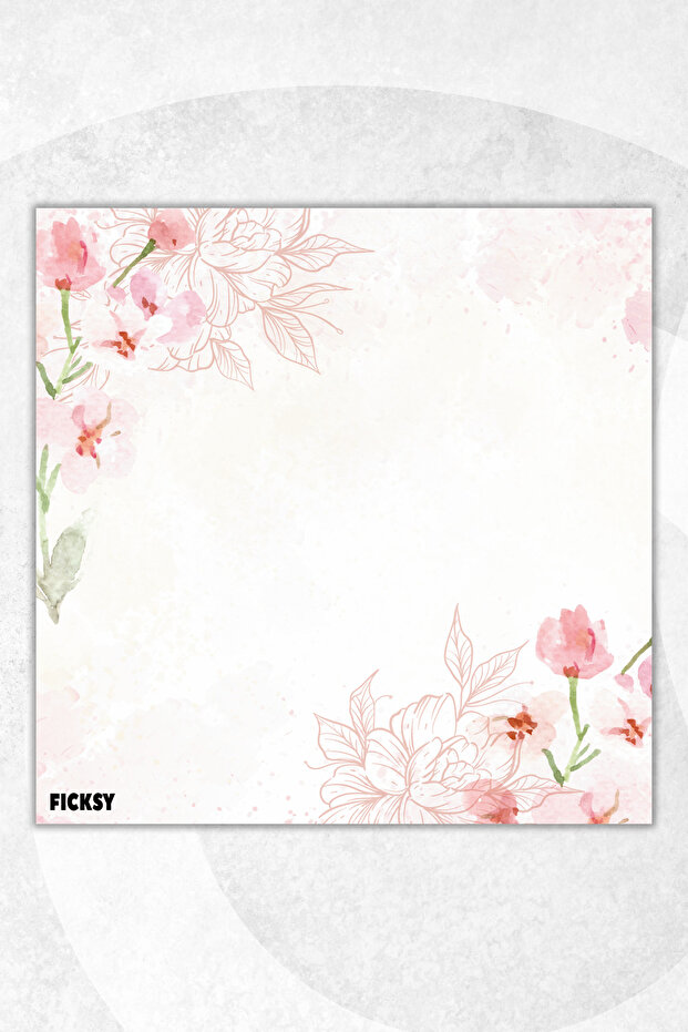 Flower Memo Pad - 9*9 cm Size - 50 Sheets - Notepad - Memopad - Note Paper - to Do List - Notebook - 1