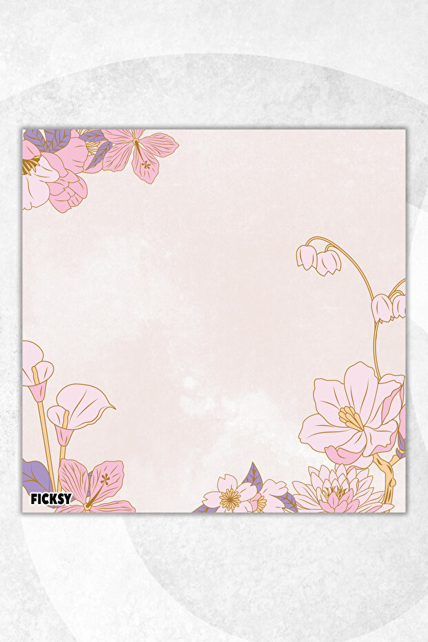 Flower Memo Pad - 9*9 cm Size - 50 Sheets - Notepad - Memopad - Note Paper - to Do List - Notebook - 1