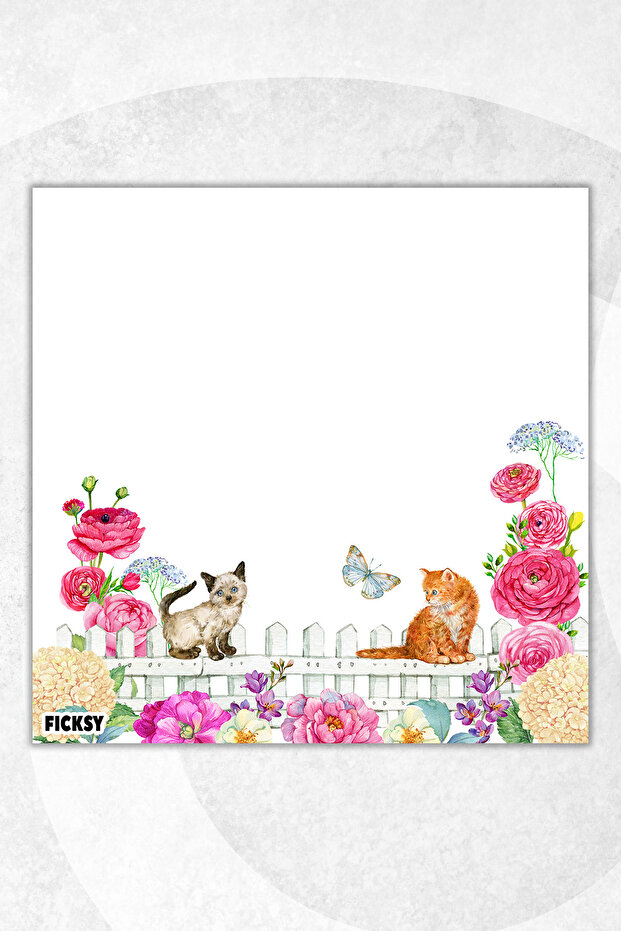Flower Memo Pad - 9*9 cm Size - 50 Sheets - Notepad - Memopad - Note Paper - to Do List - Notebook - 1