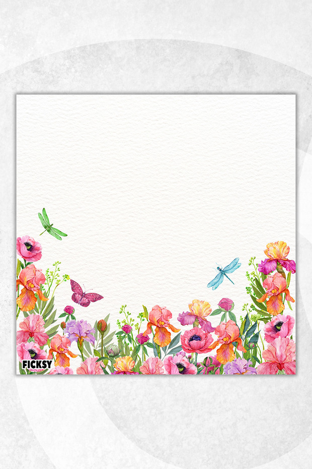 Flower Memo Pad - 9*9 cm Size - 50 Sheets - Notepad - Memopad - Note Paper - to Do List - Notebook - 1